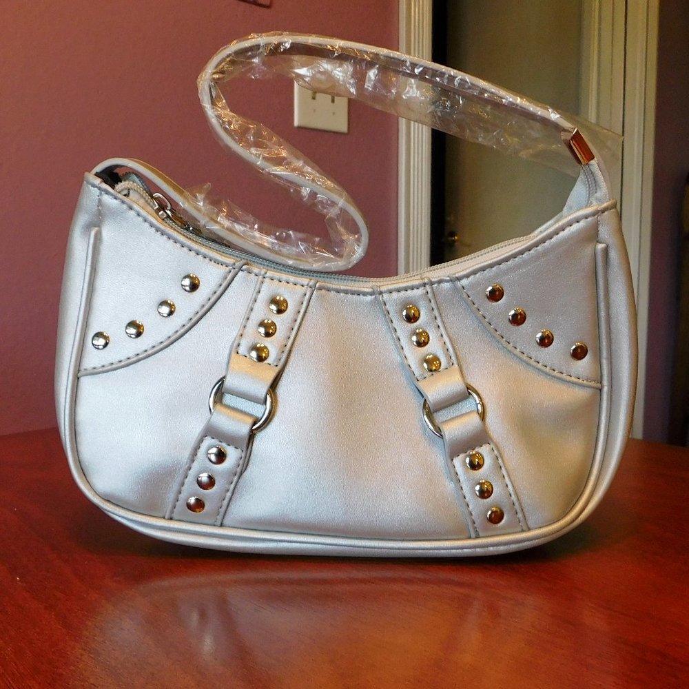 Shein Metallic Silver Handbag - New